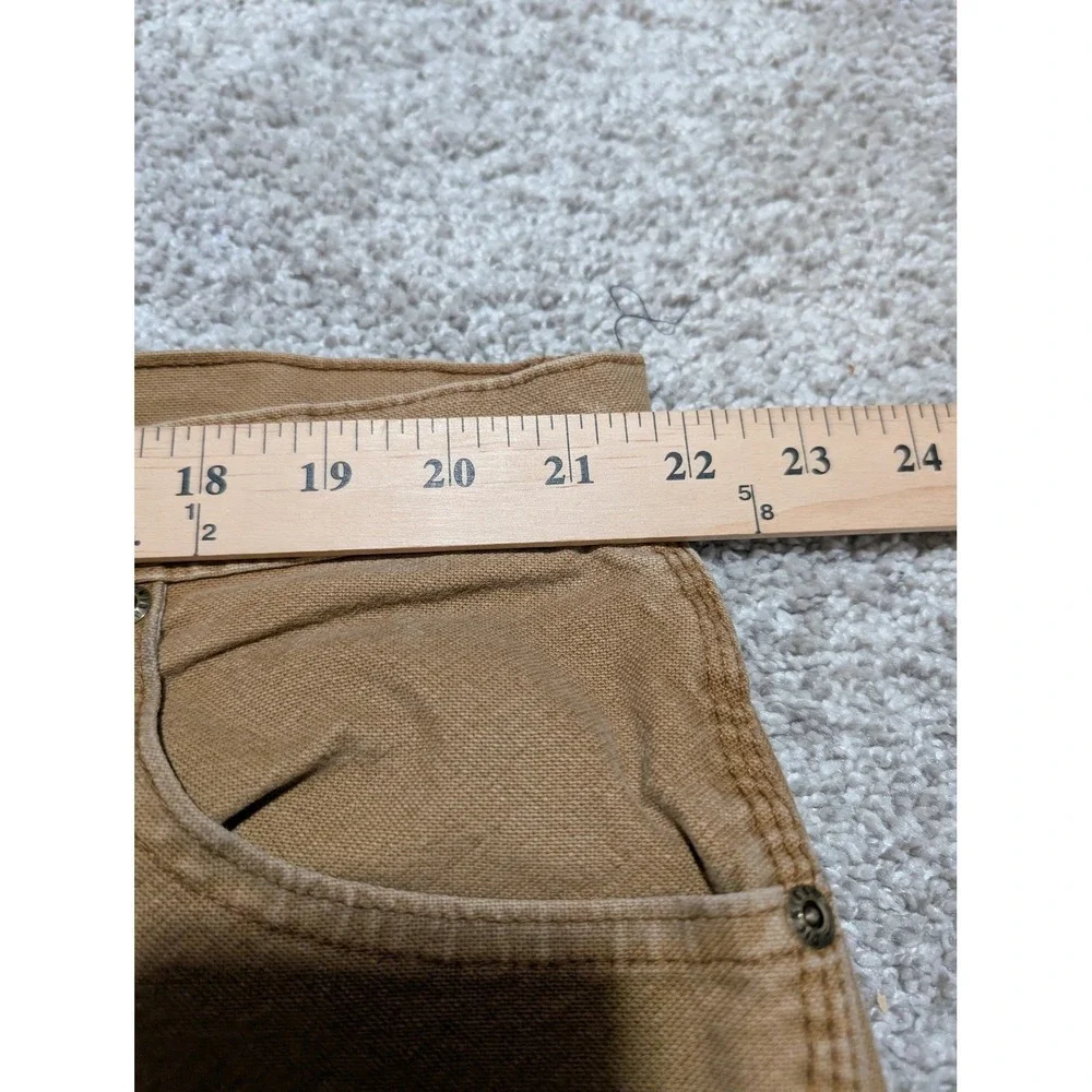 Lot of 2 Dickies‎ Mens Relaxed Fit Carpenter Pants Brown Gray Canvas Workwear